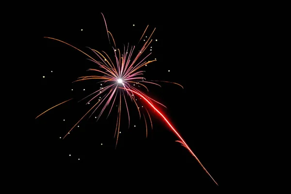 Esplosione Fuochi Artificio Festa Cielo Notturno Celebrazione — Foto Stock