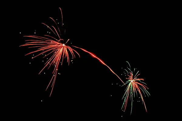 Pyrotechnics Fireworks Night Sky Festival Celebration — Stock Photo, Image