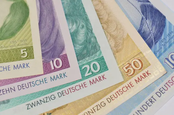 Moderne Banknoten Nahaufnahme Finanzieller Hintergrund — Stockfoto
