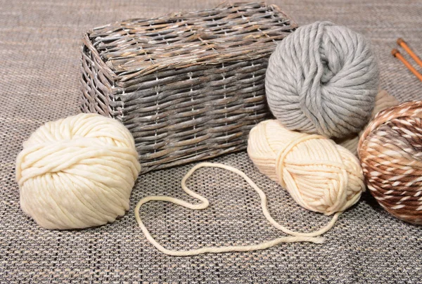 针织羊毛 手工艺品纤维 — 图库照片
