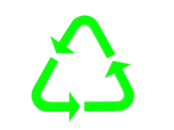 Recycle Symbol Isoliert Auf Weißem Hintergrund — Stockfoto