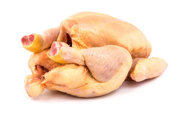 Pollo Para Cocinar Cerca Del Pájaro Sobre Fondo Blanco — Foto de Stock