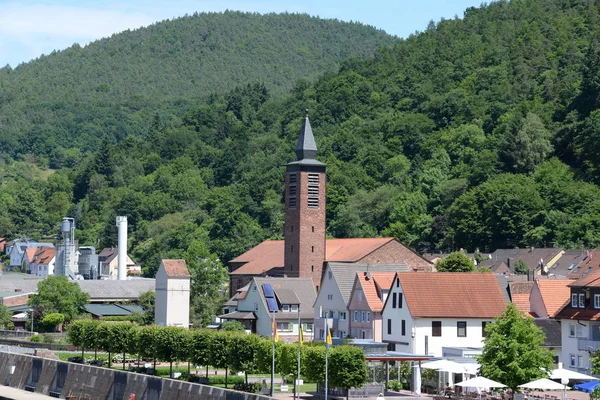 Altstadt Kirche Rathaus Freudenberg Main Franken Bayern Haus Gebäude Alt — Stockfoto