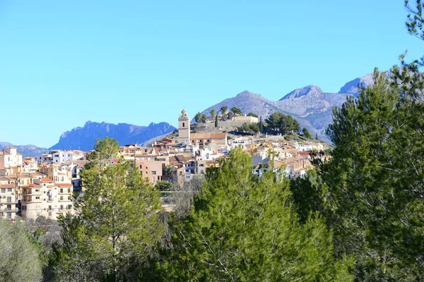 Polop Marina Ισπανικό Alicante Costa Blanca Χωριό Προσόψεις — Φωτογραφία Αρχείου