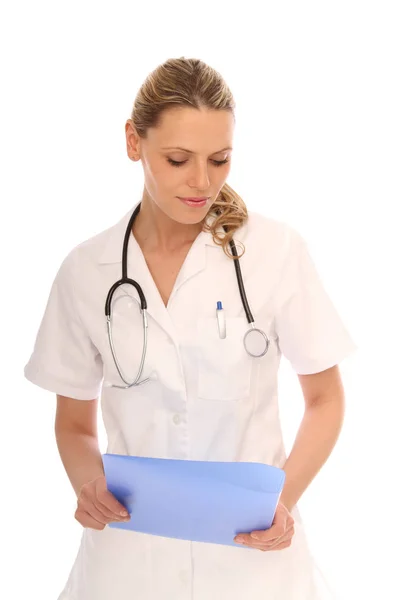 Kvinnlig Läkare Husläkare Läkare — Stockfoto
