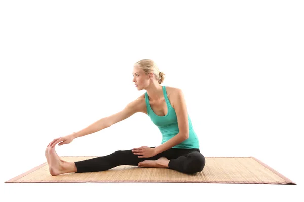Woman Doing Yoga Exercise — Stock Photo, Image