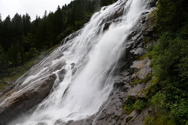Grawa Grawa Wasserfall Grawawasserfall Wasserfall Kaskade Stubaital Stubai Tirol Österreich — Stockfoto