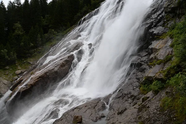 Grawa Grawa Waterval Grawawasserfall Waterval Waterval Stubaital Stubai Tirol Oostenrijk — Stockfoto