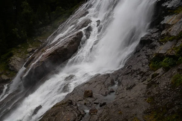 Grawa Grawa Vodopád Grawawasserfall Vodopád Kaskáda Stubaital Stubai Tirol Rakousko — Stock fotografie