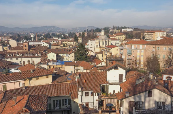 Aerial View City Chieri Chiesa San Giorgio Meaning George Church — Φωτογραφία Αρχείου