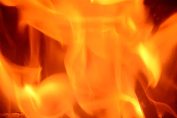 Fogo Ardente Fogo Vermelho Alaranjado Flamejante — Fotografia de Stock