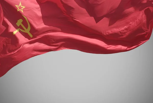 Vlag Van Sovjet Unie Ussr Zwaaiende Wind — Stockfoto