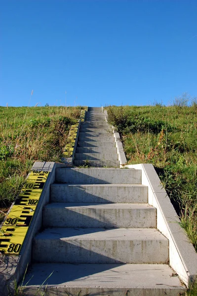 Nível Água Polder Neupotz Pfalz — Fotografia de Stock