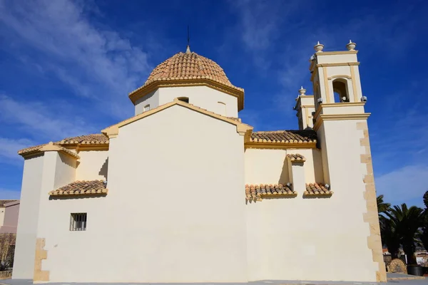 Homlokzatok Templom Spanyolországban Costa Blanca — Stock Fotó