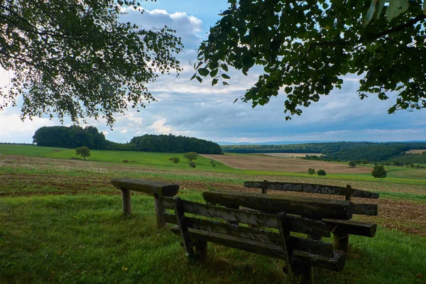 Idylliskt Landskap Nära Madenhausen Landkreis Schweinfurt Tyskland — Stockfoto