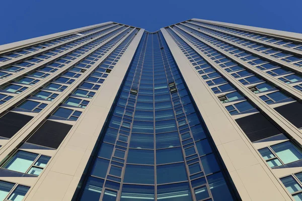 高層ビル フランクフルト 高層ビル ファサード 家のファサード オフィスビル ビジネスこれら ドイツ ブランド 金融街 — ストック写真