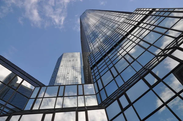 Hochhaus Frankfurt Hochhaus Fassade Gebäude Bürogebäude Wirtschaft Hessen Deutschland Brd — Stockfoto