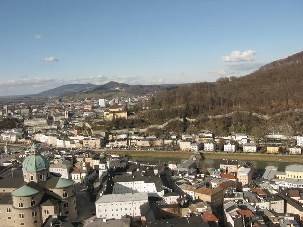 Вид Гірської Фортеці Зальцбург — стокове фото