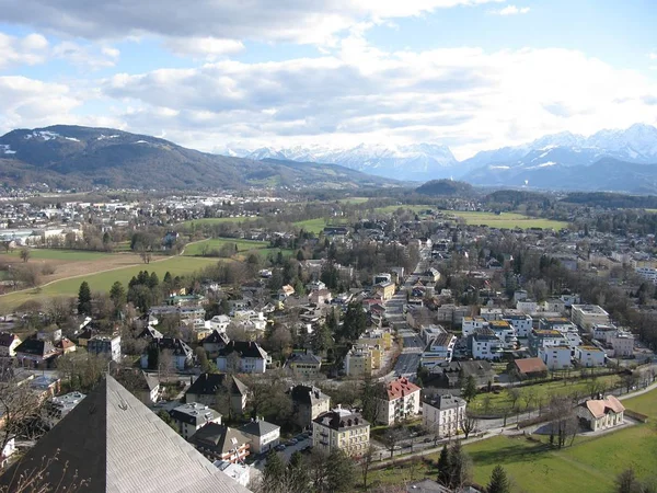 Salzburg Uitzicht Vanaf Festungsberg — Stockfoto