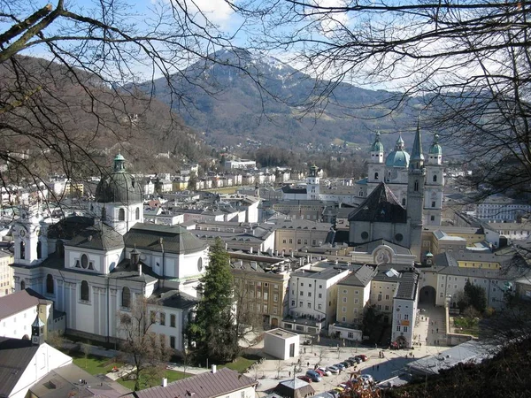 Salzburg Vista Dal Moenchsberg — Foto Stock