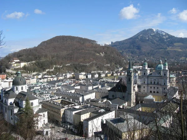 Salzburg Moenchsberg Den Manzara — Stok fotoğraf