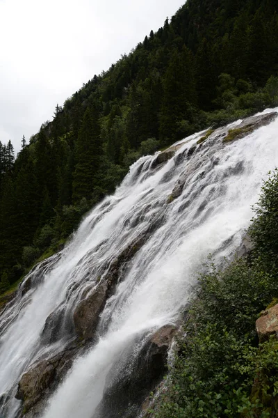 Grawa Waterfall Grava Waterfall Waterfall Kaskáda Stubai Údolí Stubai Tyrol — Stock fotografie