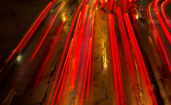 Lichtstreifen Der Stadt — Stockfoto