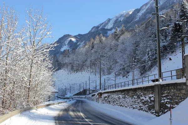 Paisaje Invierno Austria Alpes Sol Nieve Nieve Escena Invierno — Foto de Stock