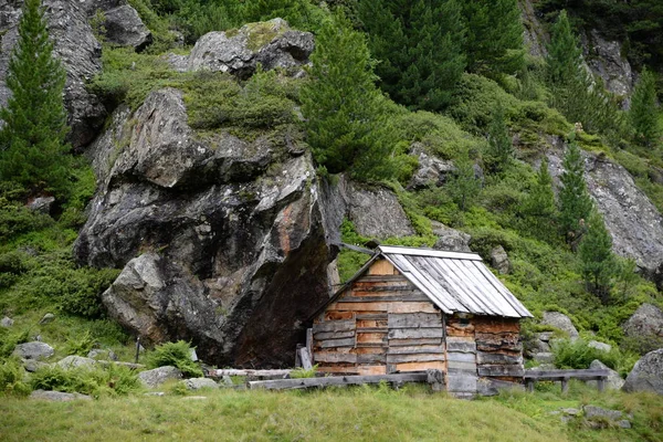 Hut Huisje Stubaital Stubai Tirol Oostenrijk Alpen Berg Bergen Bergen — Stockfoto