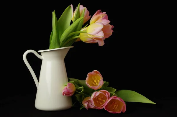 Tulpenstrauß Topf — Stockfoto