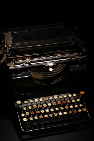 Color Horizontal Detail Keyboard Old Typewriter — Stock Photo, Image