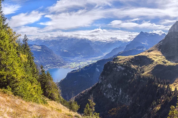 Θέα Από Niederbauen Προς Urner Και Glarner Alps — Φωτογραφία Αρχείου