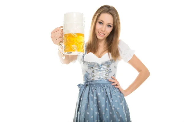 Jeune Femme Dans Dirndl — Photo