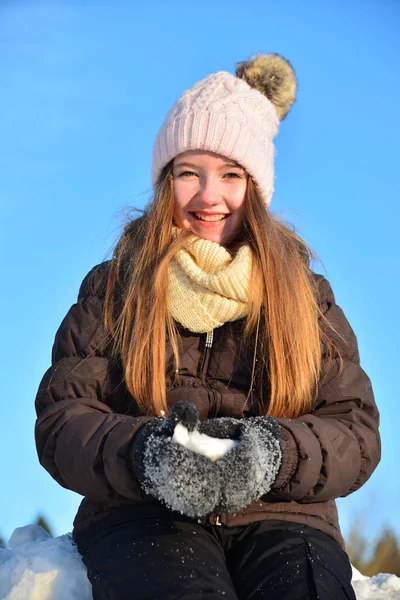 Girl Snow Winter — 스톡 사진