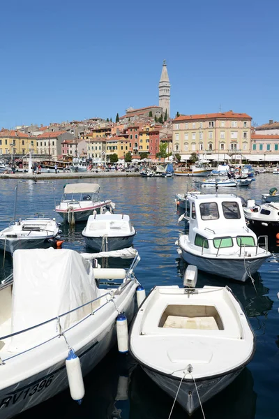 Rovinj Schiff Boot Boote Schiffe Hafen Istrien Mittelmeer Maritim Halbinsel — Stockfoto