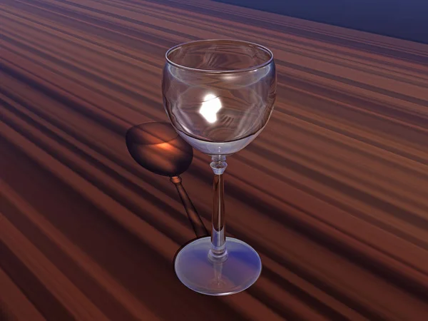 Glas Wein Auf Dem Tisch — Stockfoto