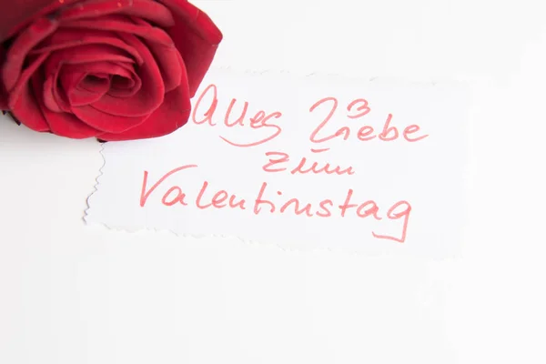 Róża Kartka Walentynki — Zdjęcie stockowe