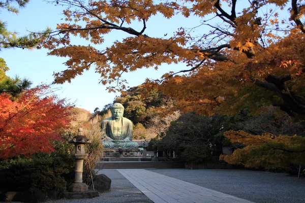 Μεγάλο Βούδα Στην Καμακούρα Ιαπωνία — Φωτογραφία Αρχείου