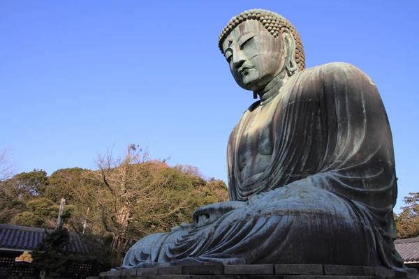 Μεγάλο Βούδα Στην Καμακούρα Ιαπωνία — Φωτογραφία Αρχείου