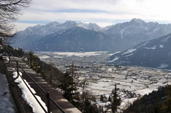 Lienz Vale Lienz Dolomites Leste Tirol Inverno — Fotografia de Stock