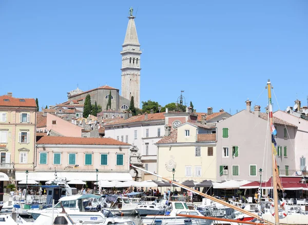 Rovinj Barco Barco Barco Velero Velero Puerto Istria Croatia Mediterráneo —  Fotos de Stock