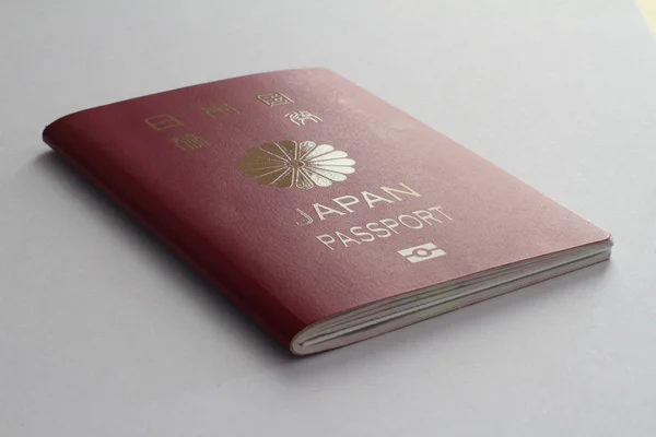 Japoński Paszport Leżący Stole — Zdjęcie stockowe