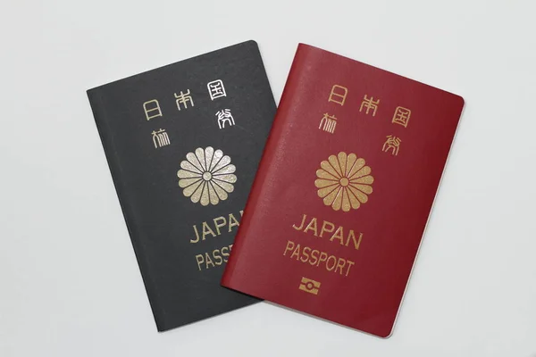 Японський Паспорт Лежить Столі — стокове фото