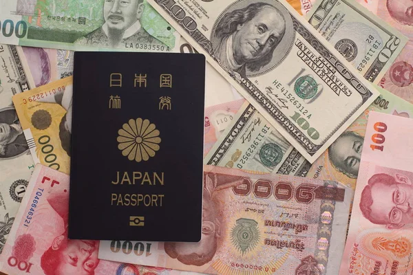 Japans Paspoort Facturen — Stockfoto