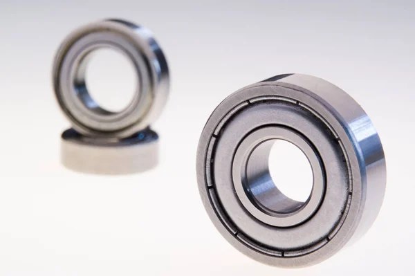 Product Receiving Single Ball Bearing Focus Foreground Two Other Successive — Stock Photo, Image
