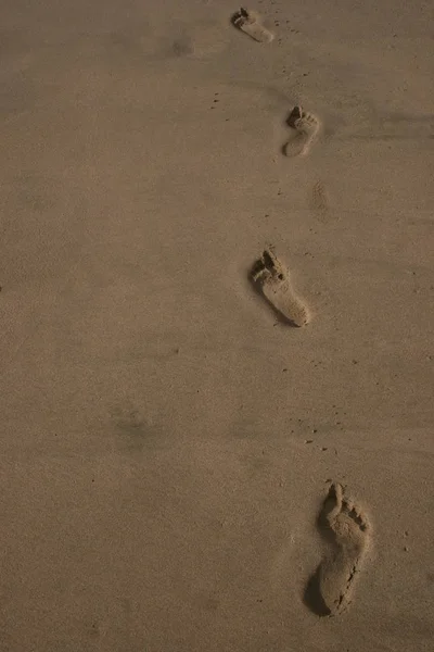 Fußabdrücke Sand — Stockfoto