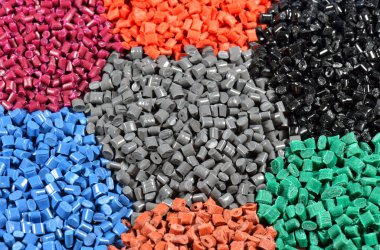 various dyed plastic granules clipart