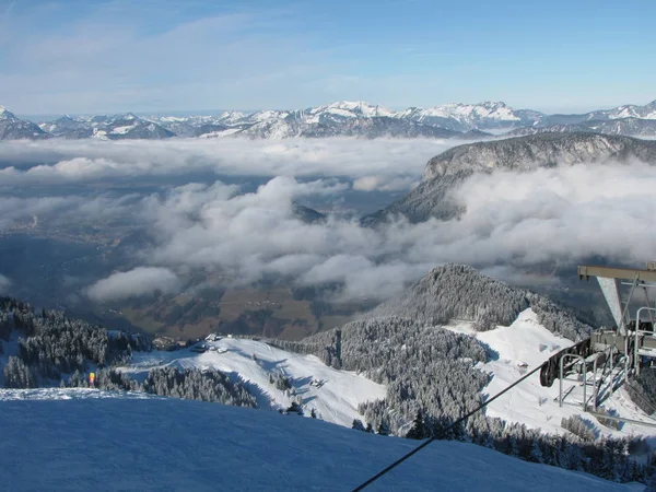 Vista Panoramica Maestosi Paesaggi Alpini — Foto Stock