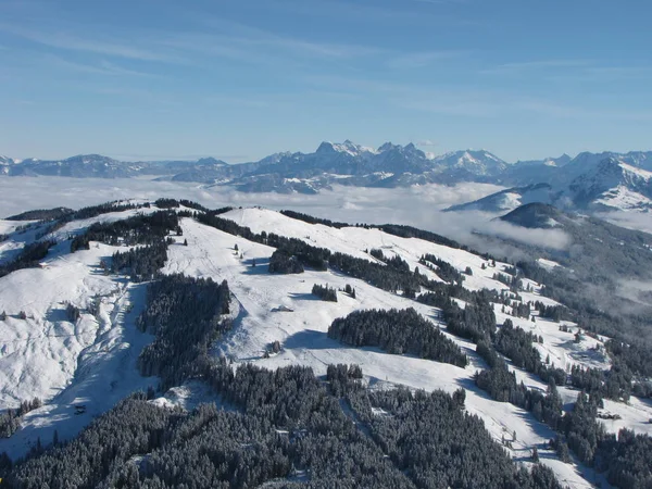 Vue Panoramique Sur Paysage Alpin Majestueux — Photo