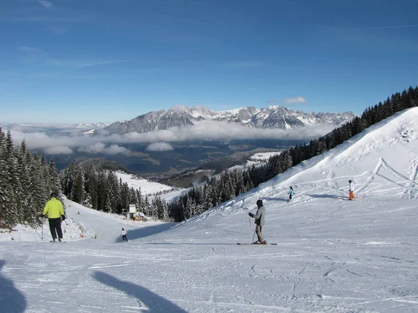 Vue Panoramique Sur Paysage Alpin Majestueux — Photo